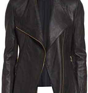 Fashion-forward women's leather jacket, epitomizing style and sophistication for the modern woman.