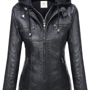 Unique leather bomber jacket designed for women, blending contemporary style with timeless elegance for a standout look.