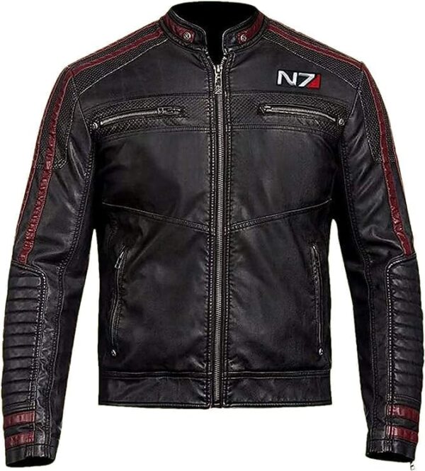 Iconic men's cafe racer leather jacket, exuding timeless style and rugged sophistication.