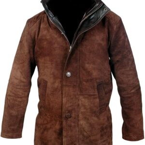 Iconic men's sheriff Walt Longmire genuine leather coat, inspired by Robert Taylor's timeless style.